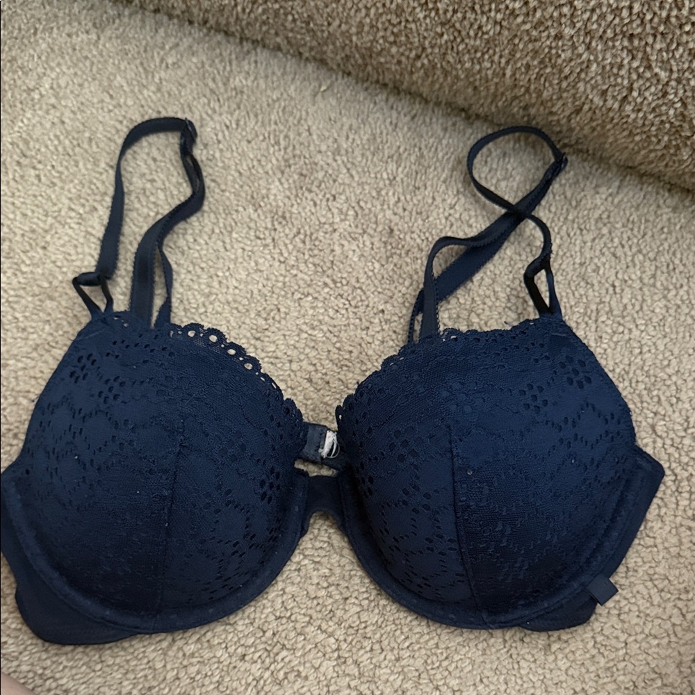 PINK Navy Blue Lightly Lined Bra 32DD